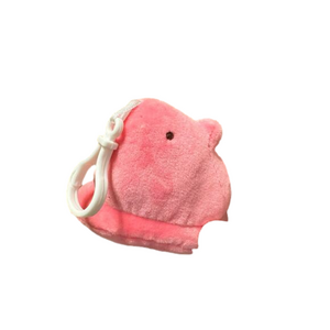Pink peep Easter keychain plush